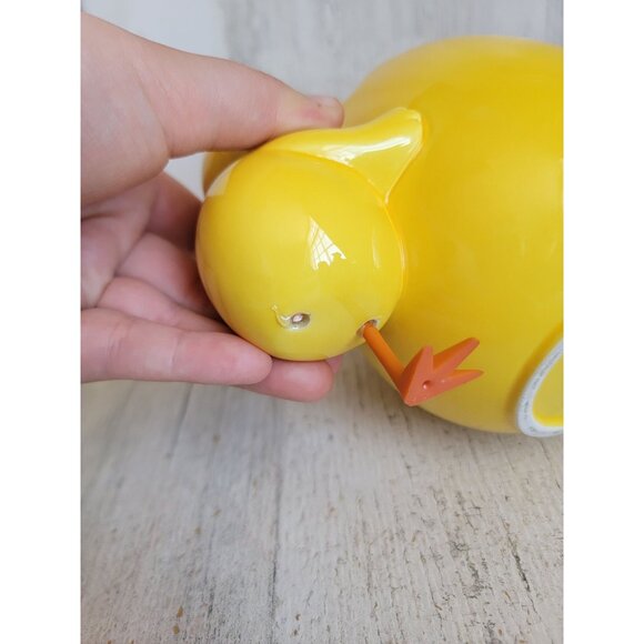 Teleflora yellow chick egg plants holder vintage easter spring - Picture 5 of 7